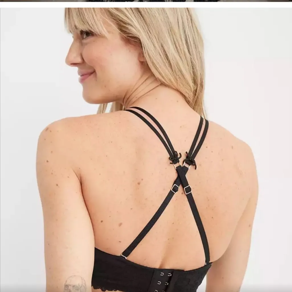 Aerie Black Lace Underwire Bralette - Image 4