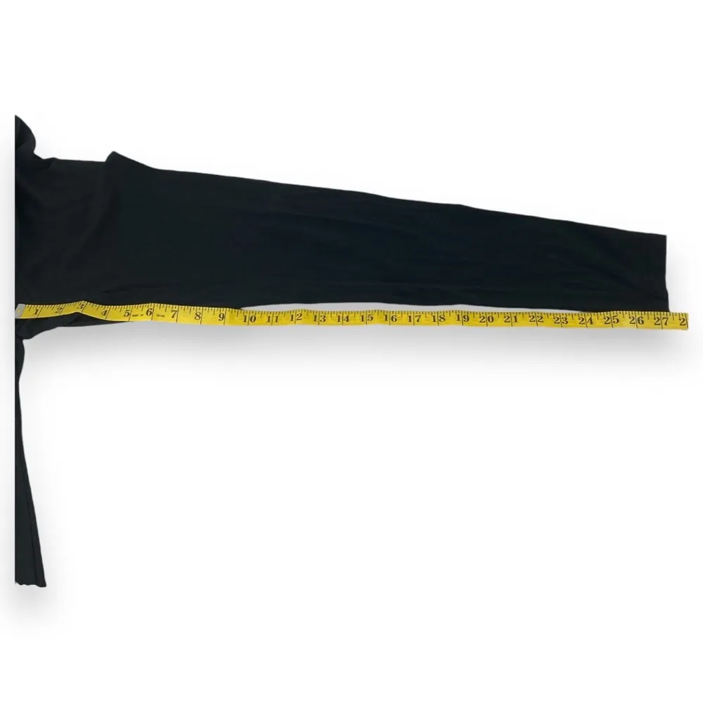 Three dots Ponte black high waisted Legging with mesh-lined waist panel L - Image 10