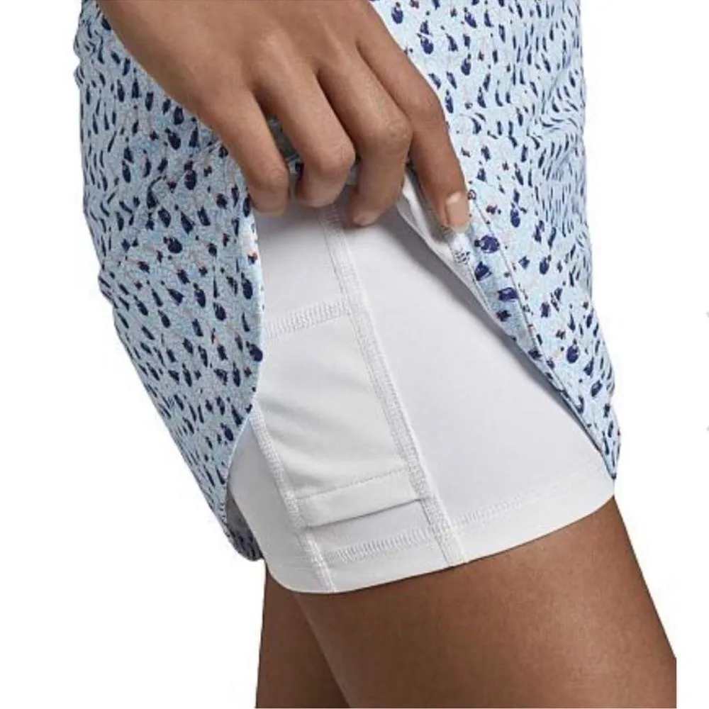 Women’s Peter Millar Alice Petal Hem Golf Skort Apres Party Champagne Small - Image 2