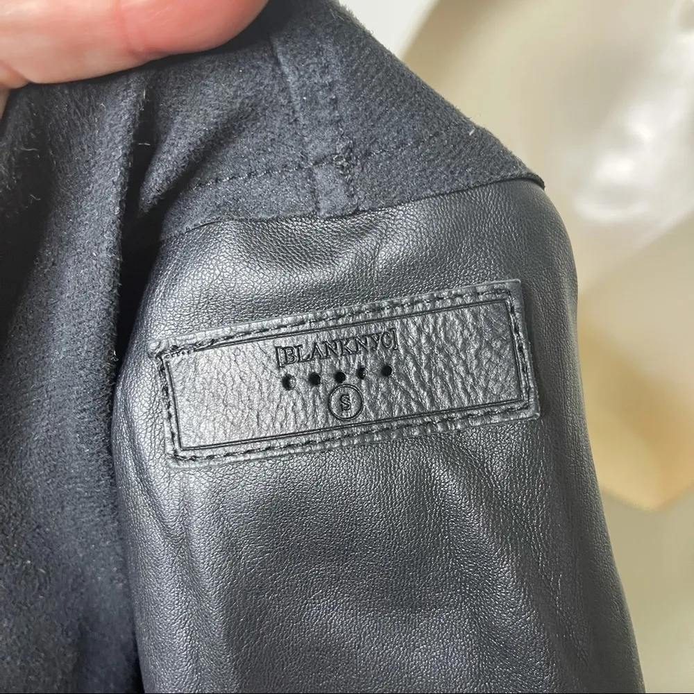 Blank NYC vegan leather Moro jacket size S - Image 2