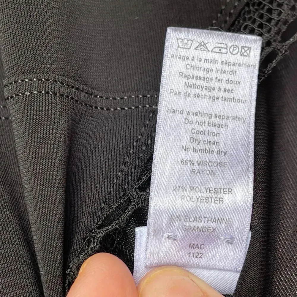 ERES black lace trimmed body suit size 36B Black - Image 7