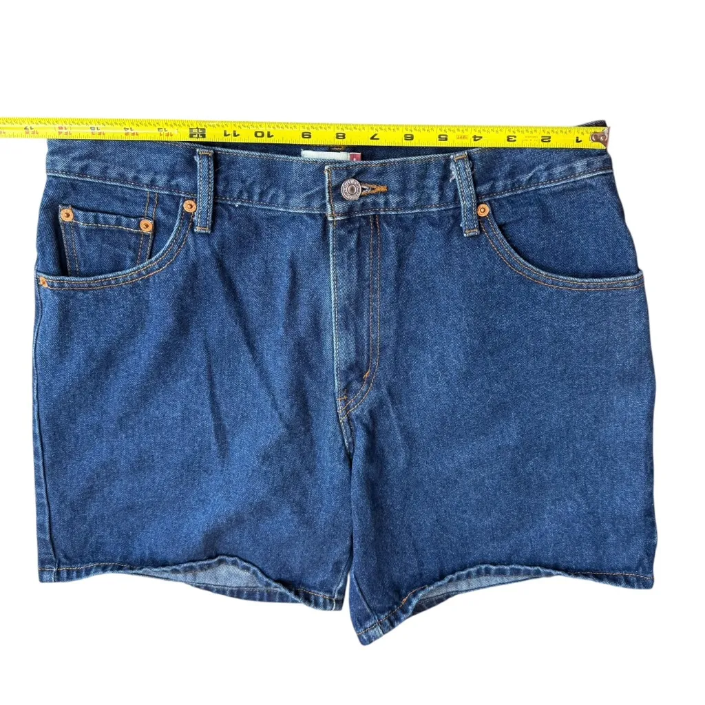 Y2K Levi’s Women’s Size 14‎ Jean Shorts 550 Relaxed Fit Long Baggy Denim Trendy - Image 7