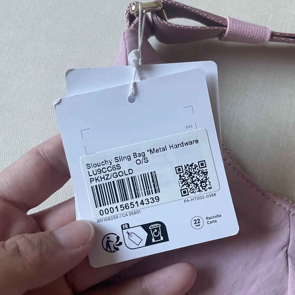 Lululemon Slouchy Sling Bag 6L *Metal Hardware - Pink Haze/Gold - Image 5