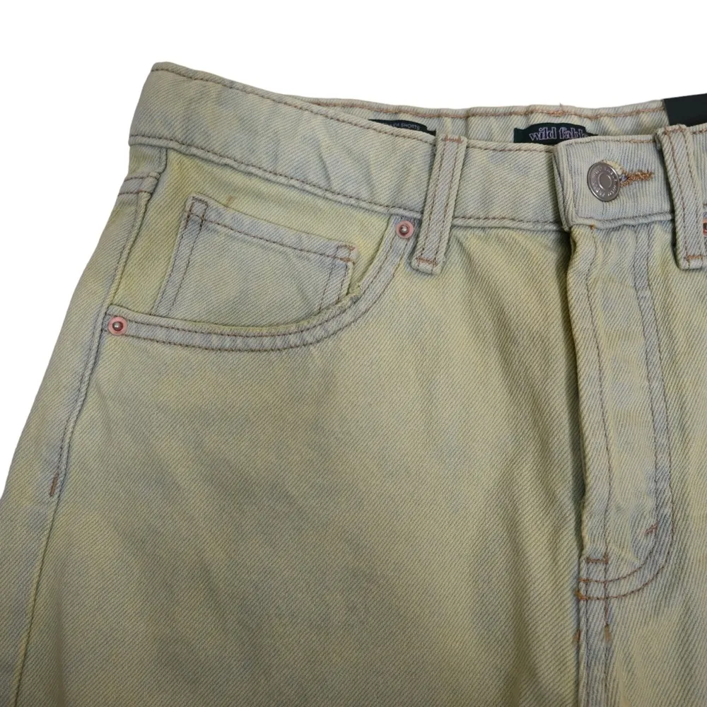 Wild Fable Womens 2/26 High Rise Button Fly Denim Bermuda Shorts NEW - Image 3