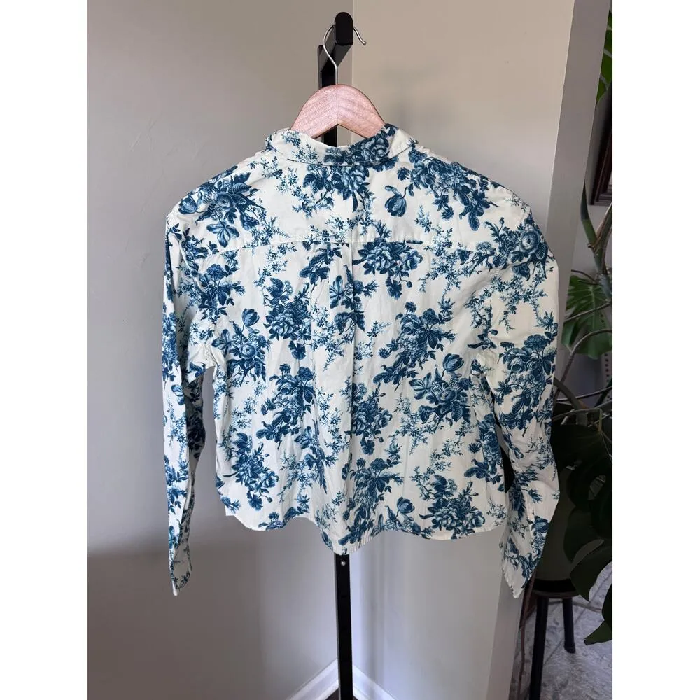 Gap × LoveShackFancy Organic Cotton Cropped Shirt - Image 4