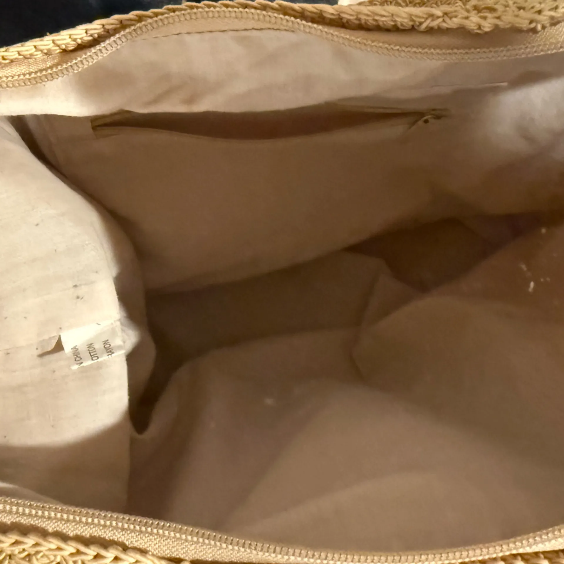 Beige Crochet Shoulder Bag Tan - Image 7