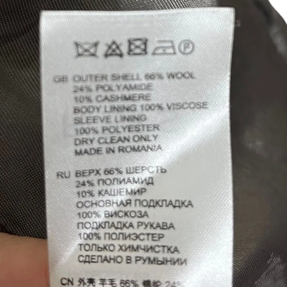 Reiss Sami Shawl Wrap Coat Women’s Size 0 Cloud Wool Cashmere The Archive Flawed - Image 16