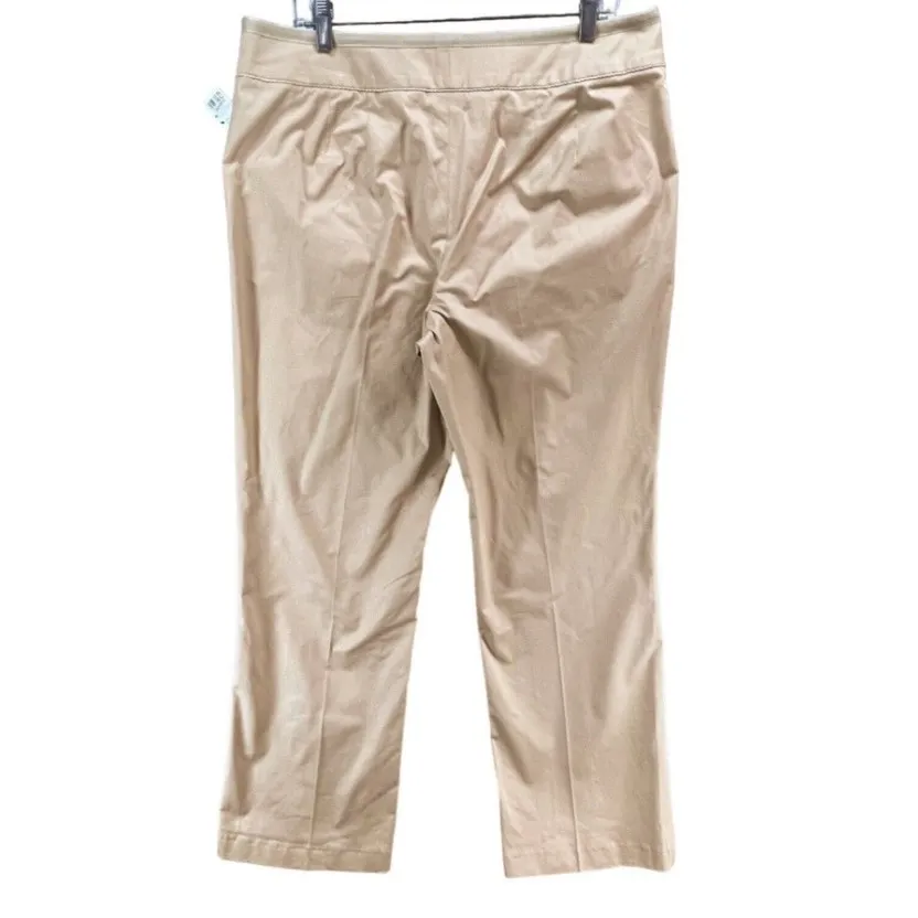Talbots Pants Womens 16 Golden Tan Stretch Crop Italian Fabric Stretch Comfort - Image 3