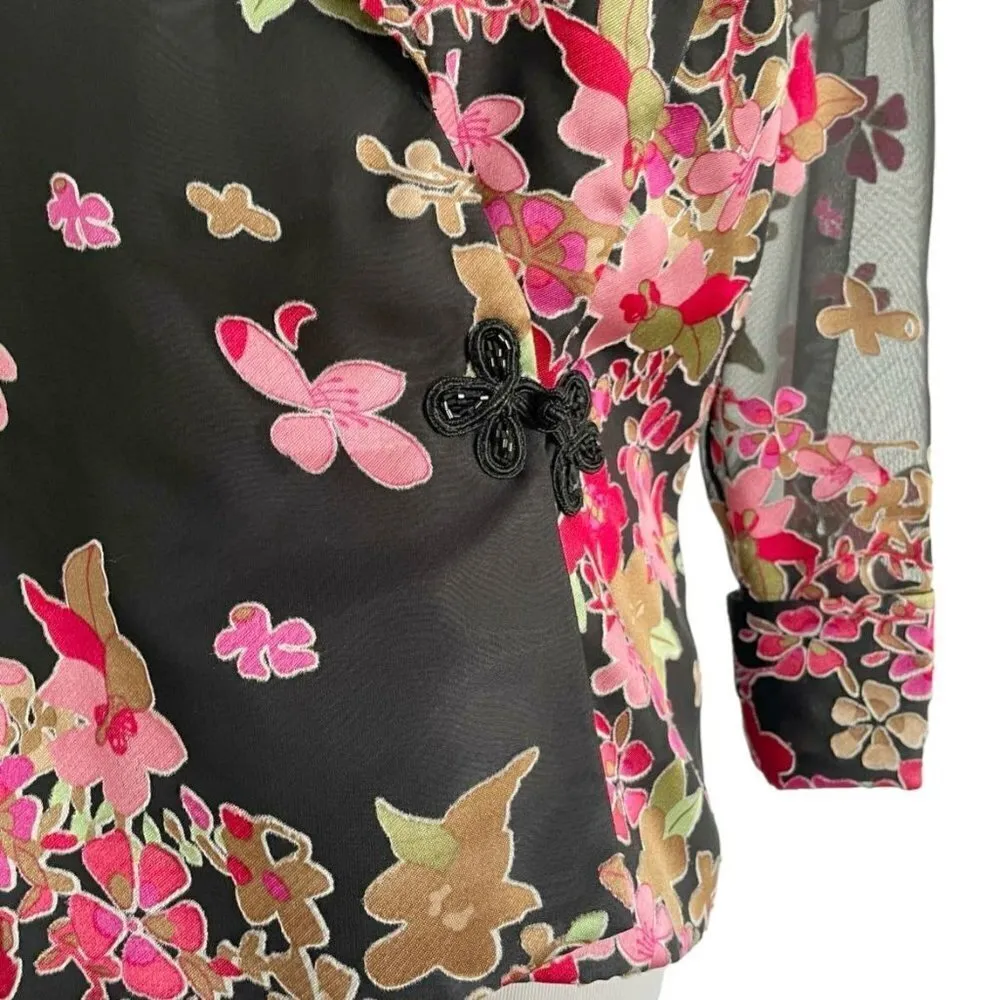 Alex Evenings Size Small  Top Blouse Party Wedding Fancy Classy Floral - Image 3