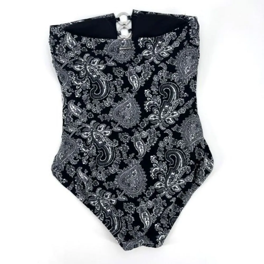 Michael Kors‎ Womens Sweetheart Paisley Bandeau One - Image 6