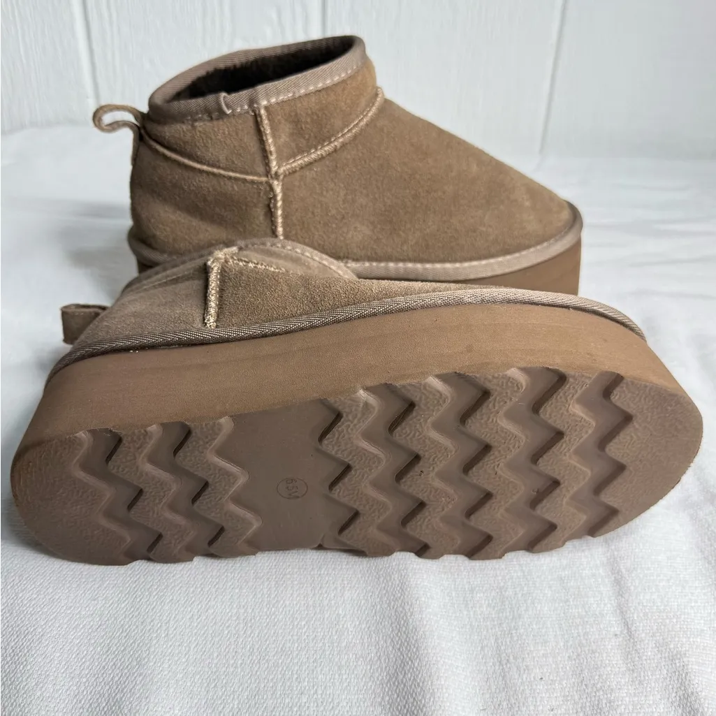 Elegant Brown Suede Platform Shoes - Image 6