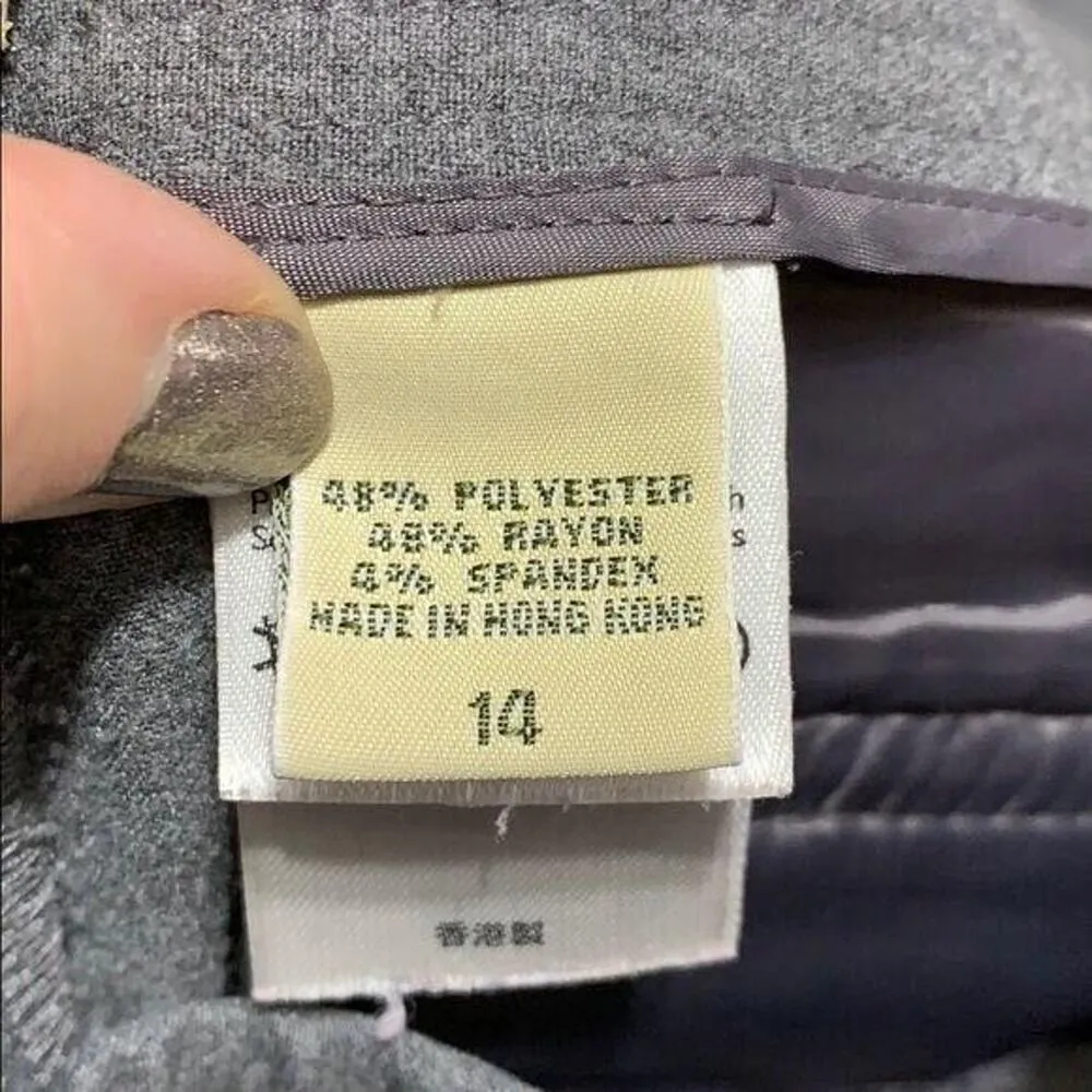 Eddie Bauer Womens Dress Pants Trousers Bremerton Fit Wide Leg Gray Size 14 - Image 7