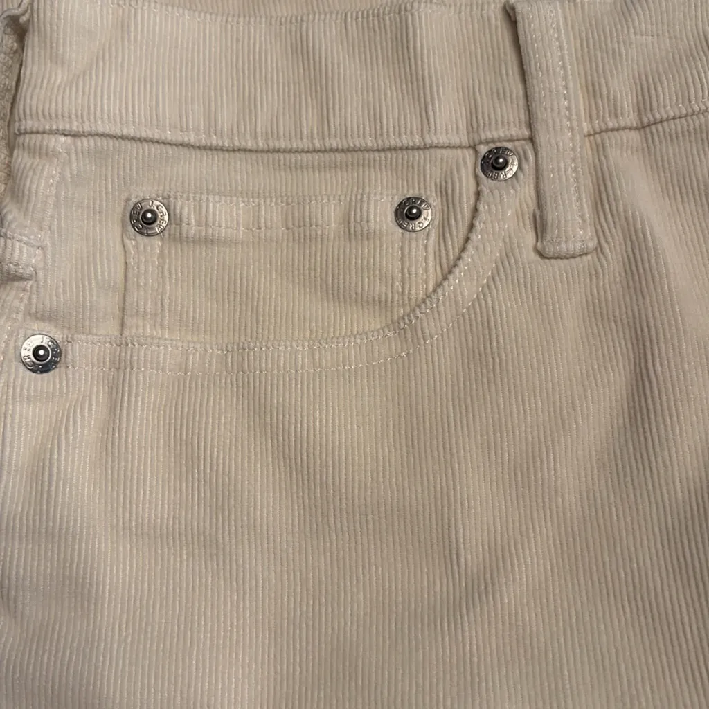J Crew women’s Wide-leg corduroy trouser ivory Size 32 NWT - Image 5