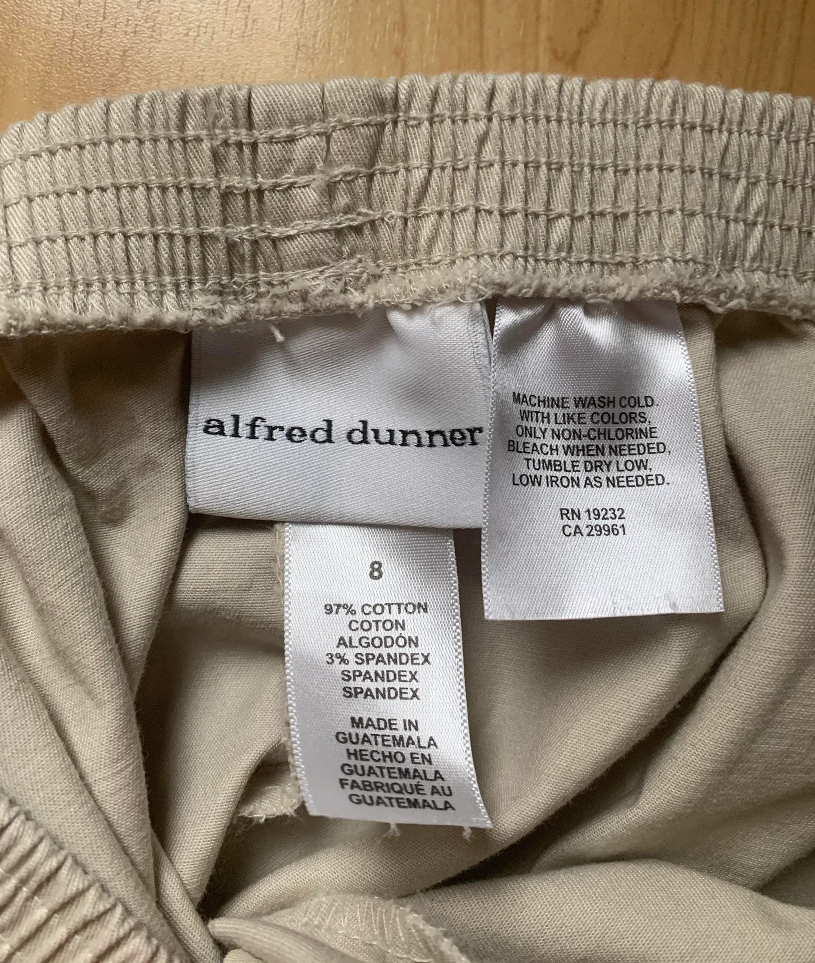 Alfred Dunner Paper Bag Tan Pants - Image 3