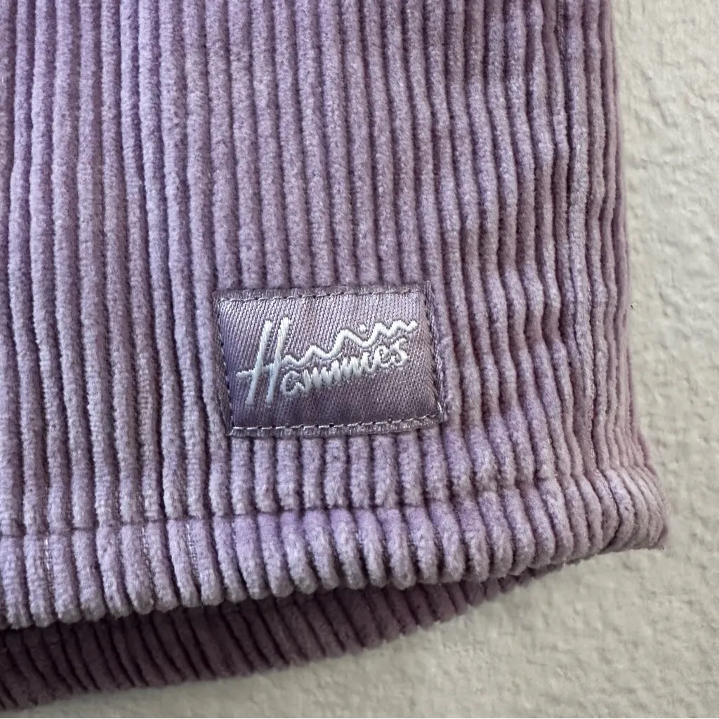 Hammies Women's High Waisted Elastic Waist Lavender Corduroy Shorts Size 26 Purple - Image 6