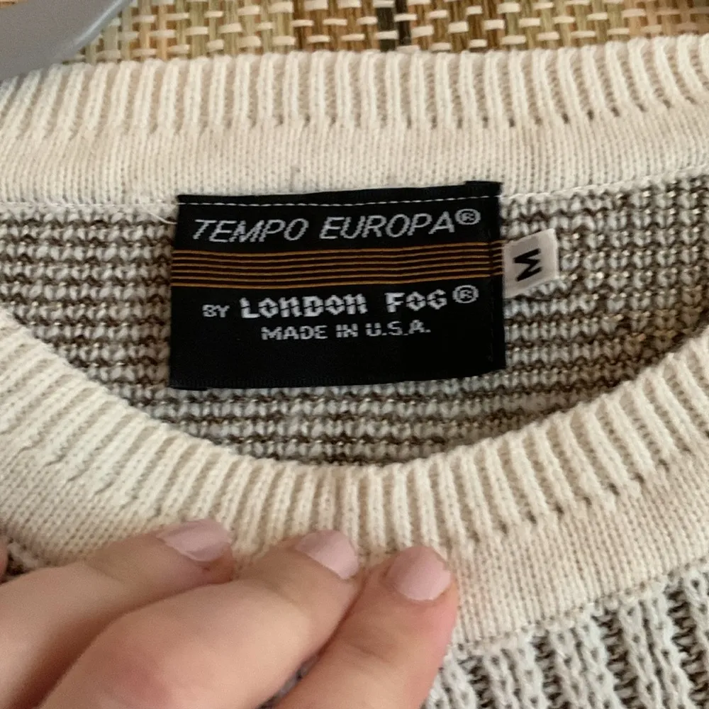 Tempo Europa By London Fog Vintage Sweater Size M Brown Pullover Fall Fashion - Image 2