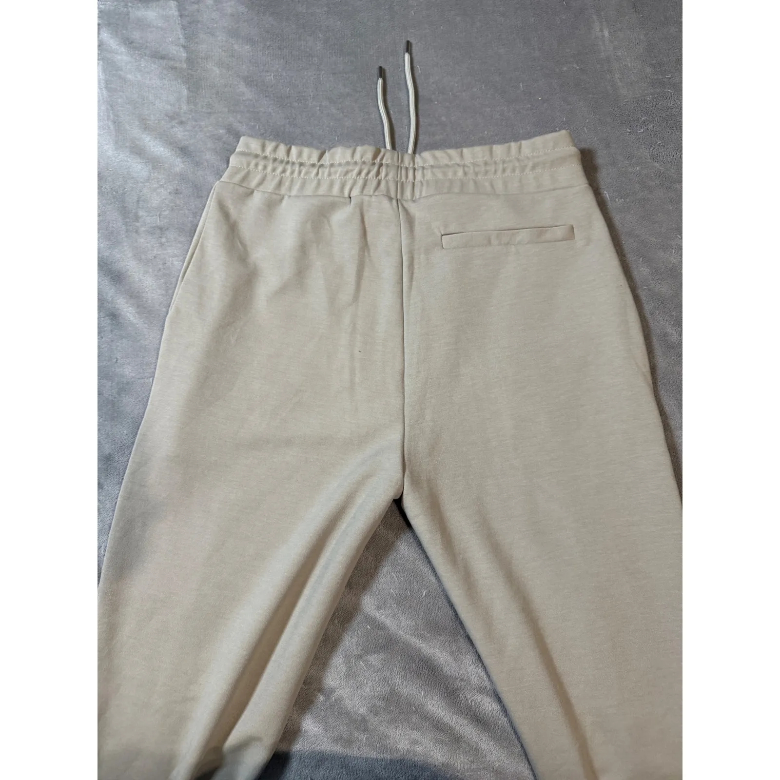 NWT Zara Women Beige Tan Loungewear Pants‎ Pockets Size Small Soft - Image 8