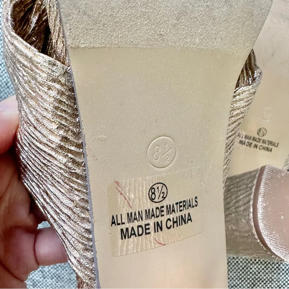 Lulu’s Dorothea Knotted High Heel Sandals Gold Size 8.5 - Image 7