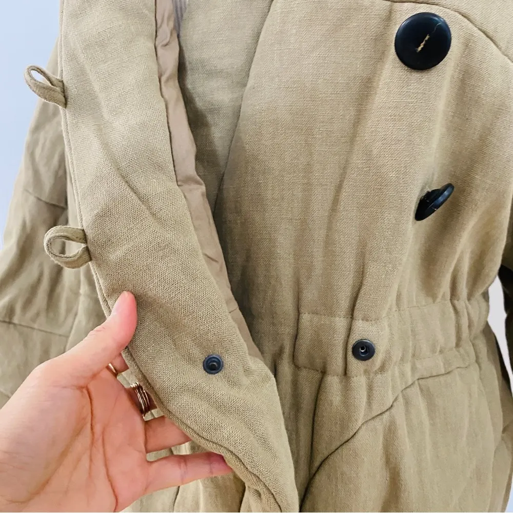 Ba&sh Paris 100% linen quilted jacket - Image 9