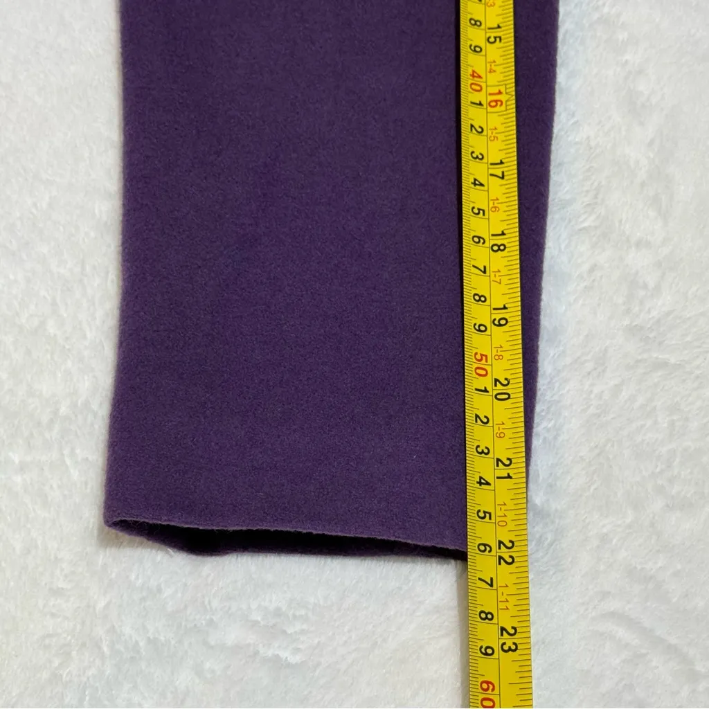 Vintage Harvé Benard Petite Purple Wool Cashmere Blend Zip Jacket Size 4P - Image 12