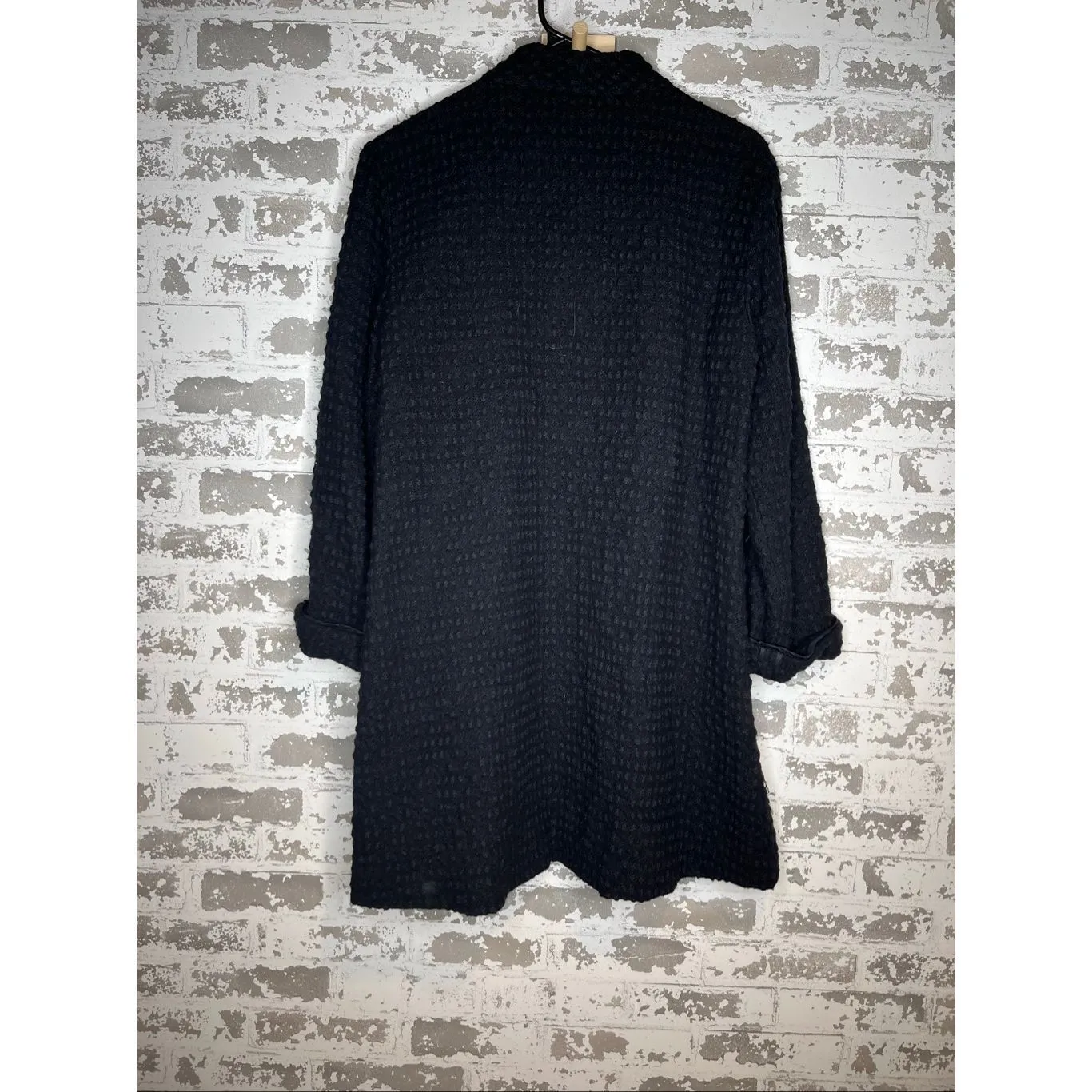 Eileen Fisher | women wool blend black coat - Image 5