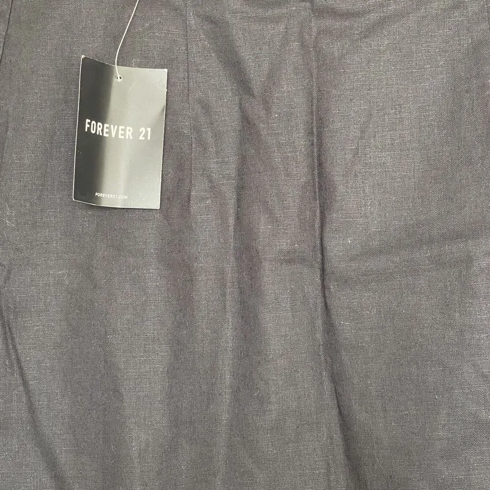 Forever 21 Womens Skirt Size Small Mini Short Black Slit Zipper Lined Festival - Image 3