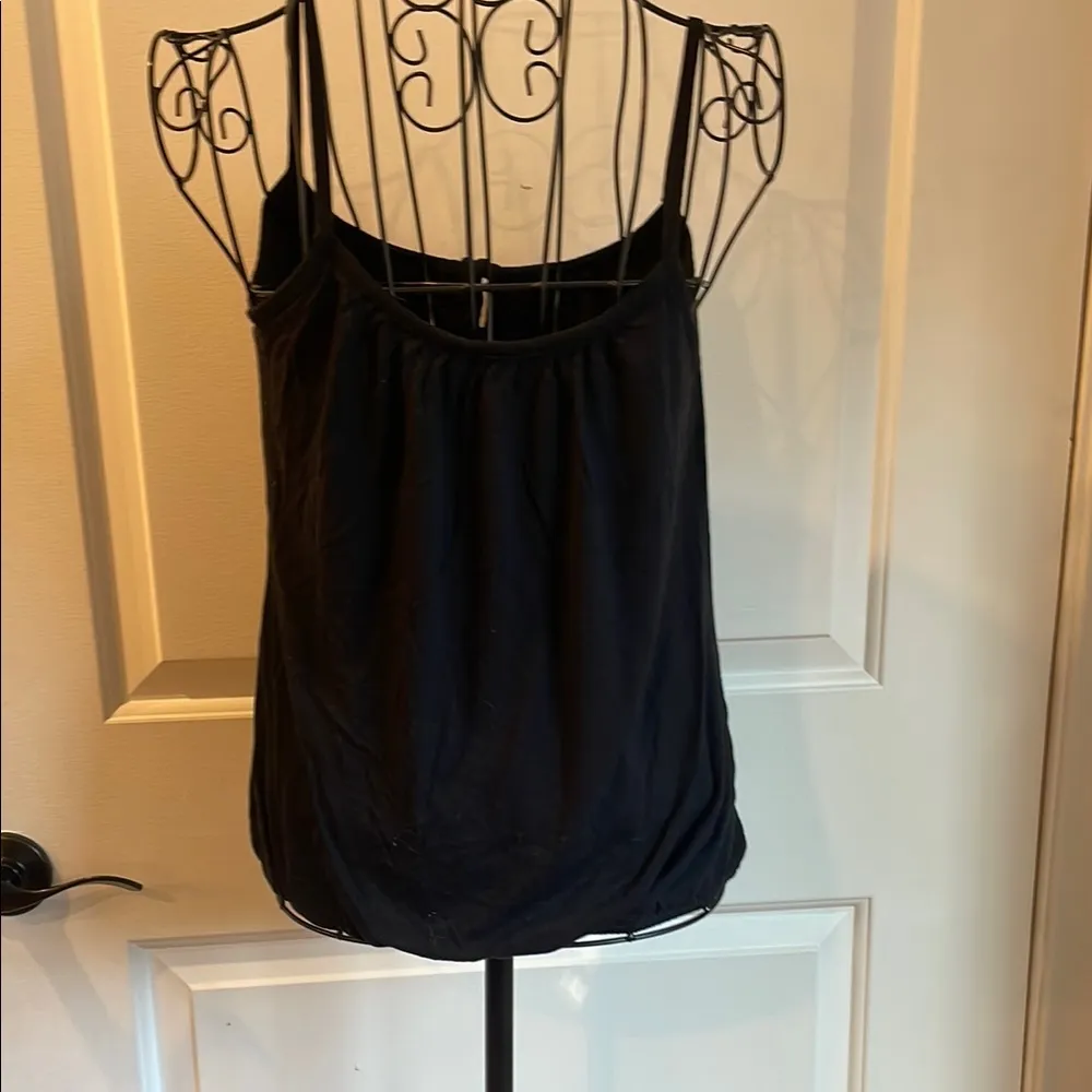 Black Ruched Spaghetti Strap Camisole - Image 3