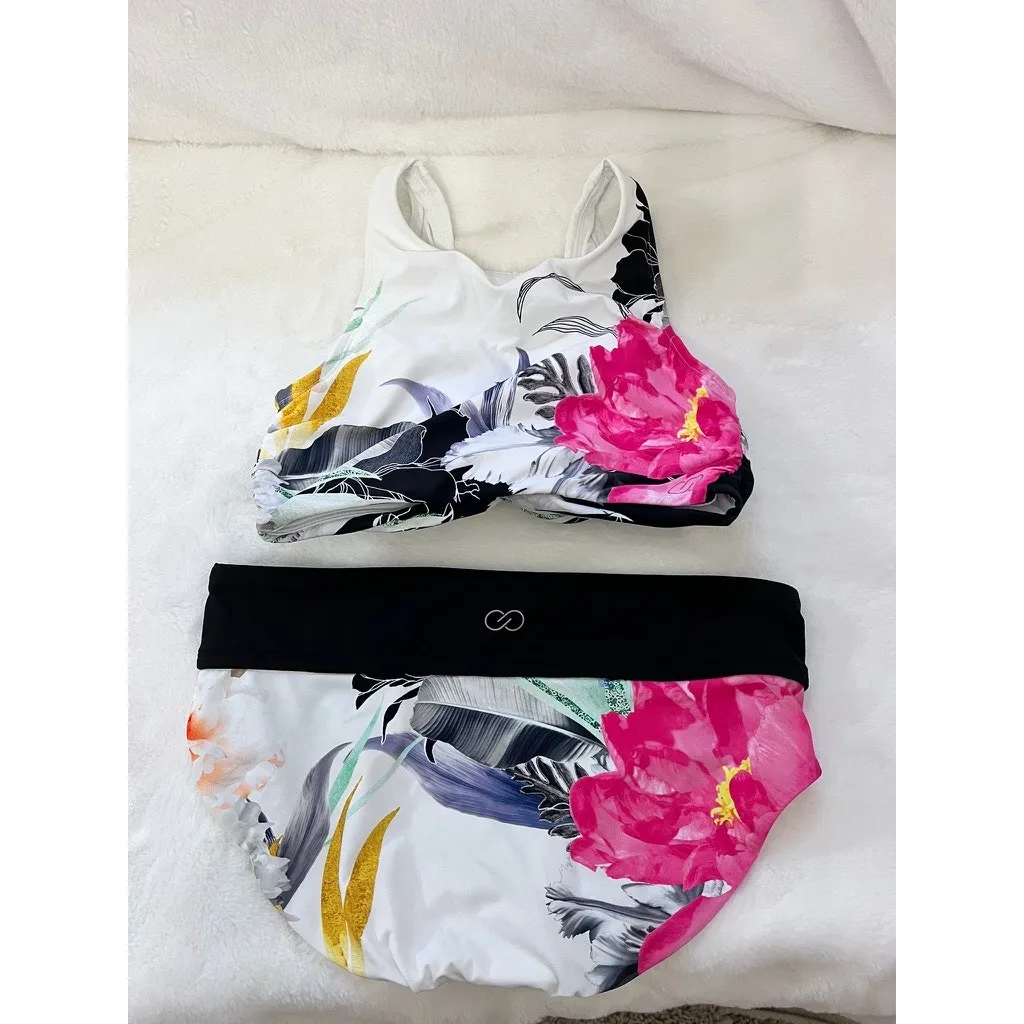 NWOT Calia by Carrie Underwood Women's Floral Print Bikini Set‎ Size XS White - Image 2