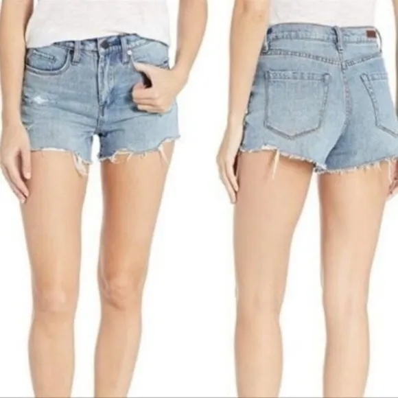Blank NYC The Barrow high rise distressed denim shorts 30 - Image 2
