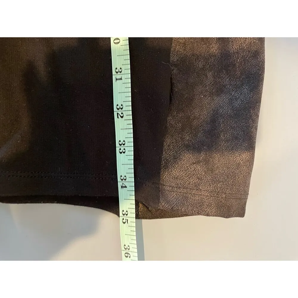 Velvet by Graham & Spencer black stretchy mini dress faux suede detail size M Size M - Image 7