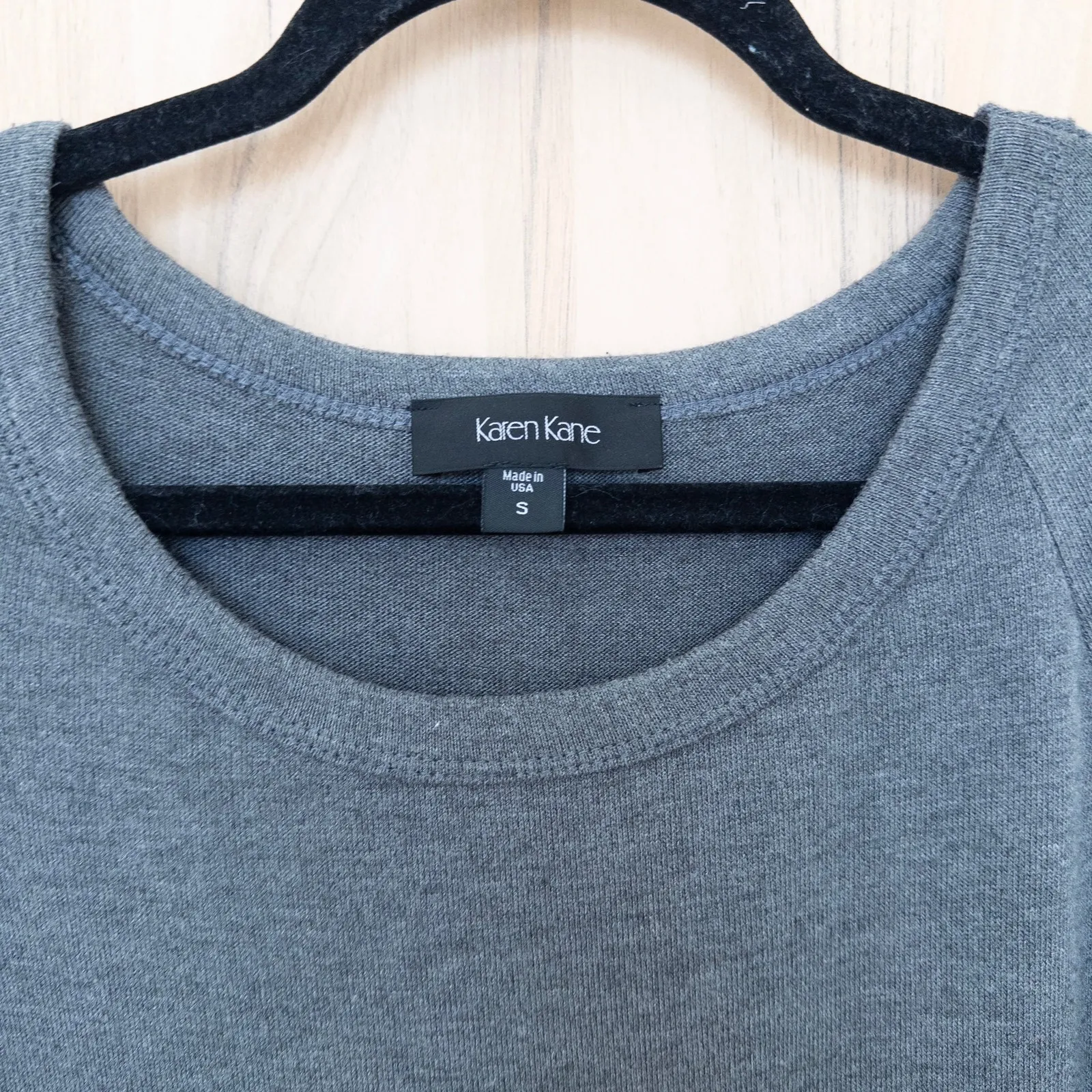 Karen Kane Womens Lace Trim Long Sleeve Top Size S Gray Office Modern Boho - Image 4