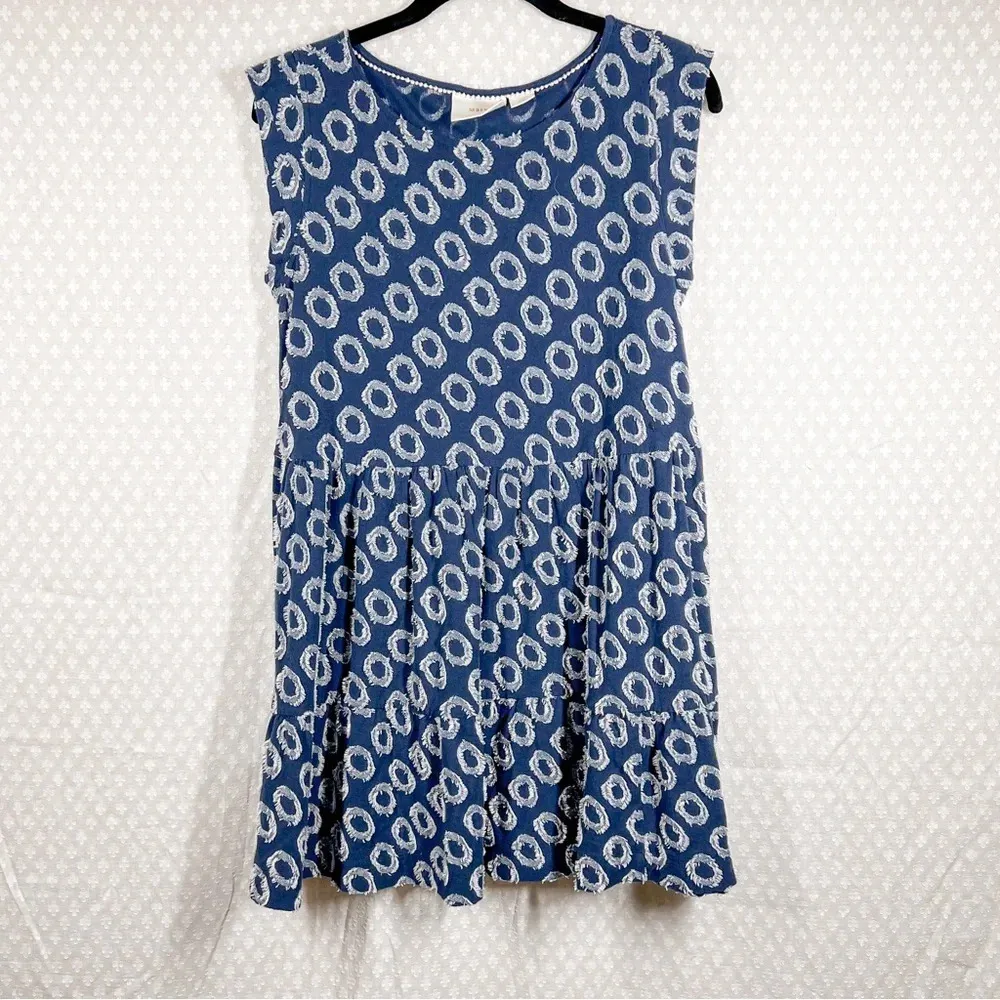 Anthropologie Maeve‎ Blue Lisanne Textured Tunic Dress - Image 2