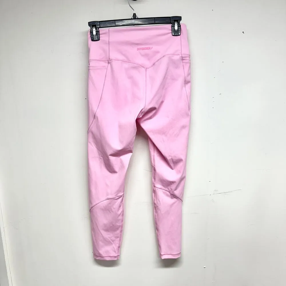 DOYOUEVEN Women Excel High-Rise Pink Pastel Athletic Running Leggings Medium - Image 4