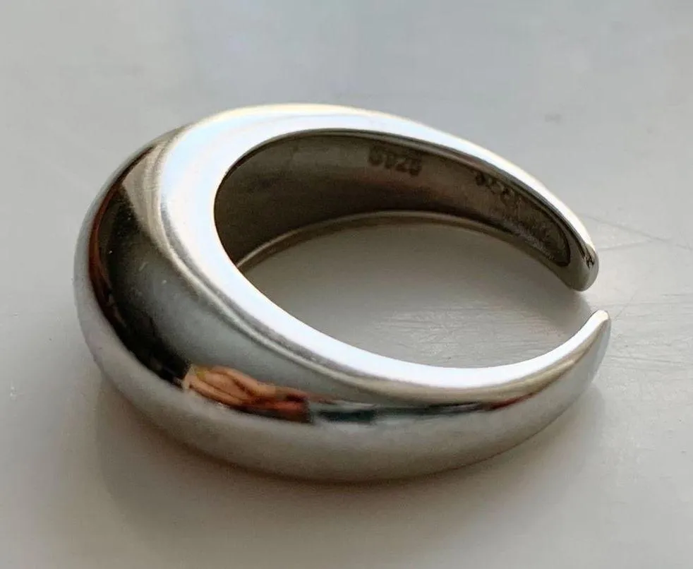 Boutique Sterling Silver Dome Ring  - Image 3