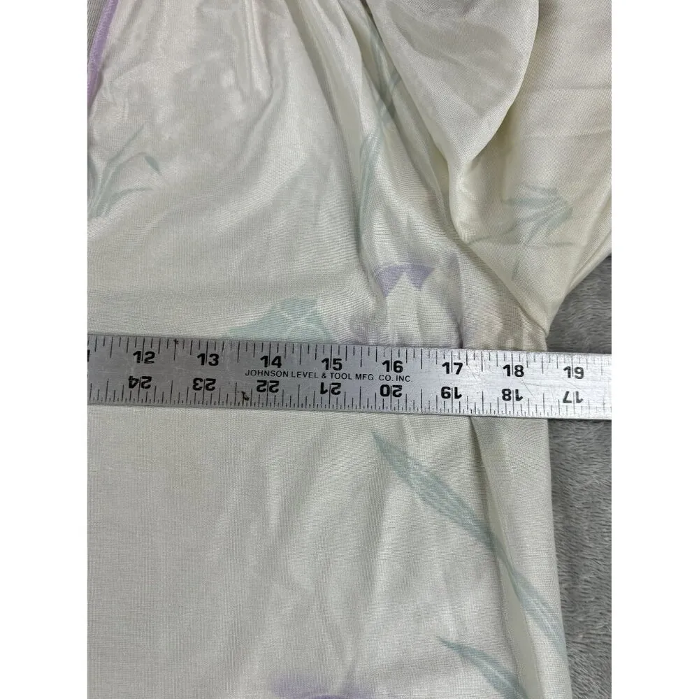 Vintage Deena Tunic Nightgown Tie Neck & 3/4 Sleeves Womens Sm Lingerie Peignoir White - Image 11