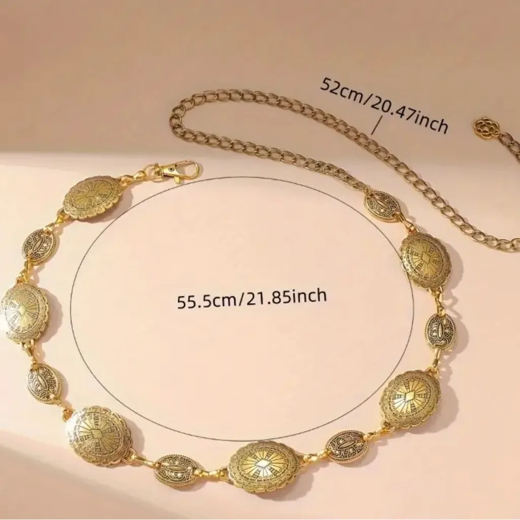 Antique Silver Chain Belt - Image 6