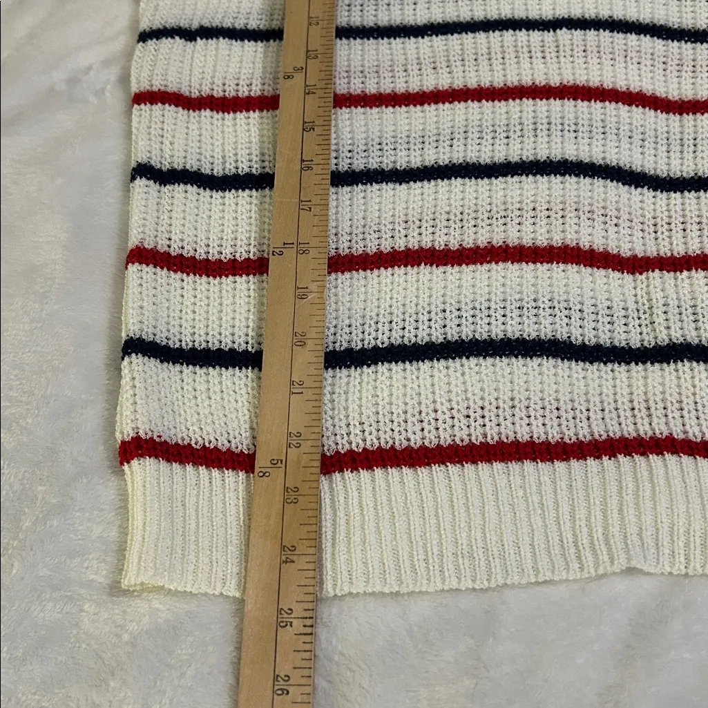 Anniewear Striped Sweater in White, Red, and Black White - Image 8