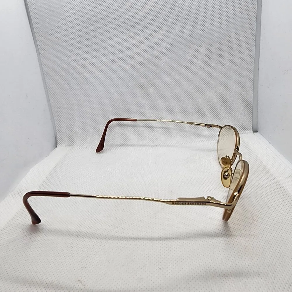 Brooks Brothers Gold & Brown Prescription Glasses Frames - Image 4
