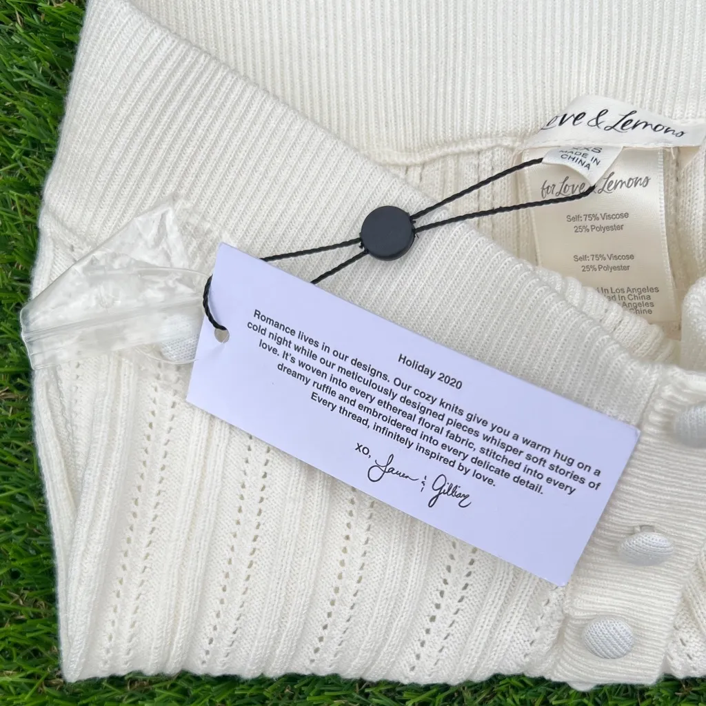 For Love And Lemons Ivory Knit shorts - Image 8