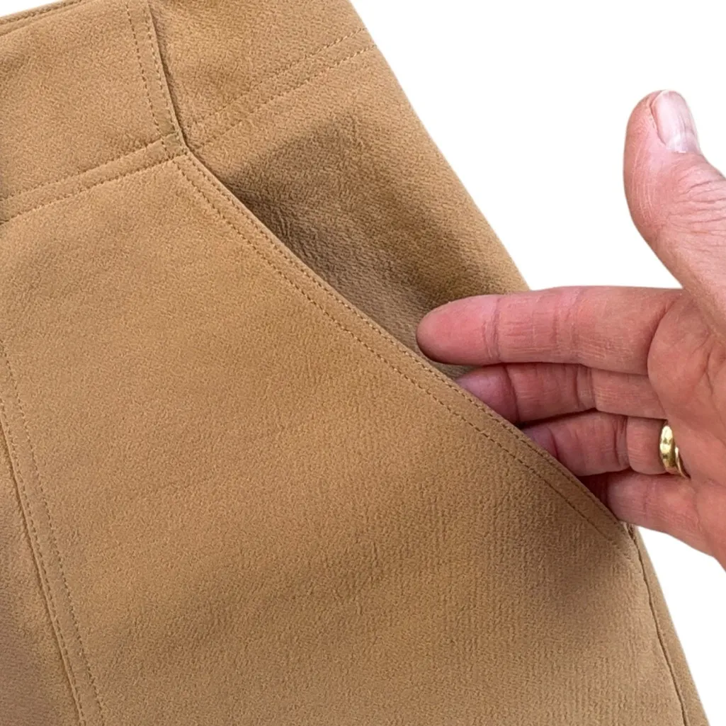 Veronica Beard Cropped Snap Ankle Pants Tan Size 8 - Image 4