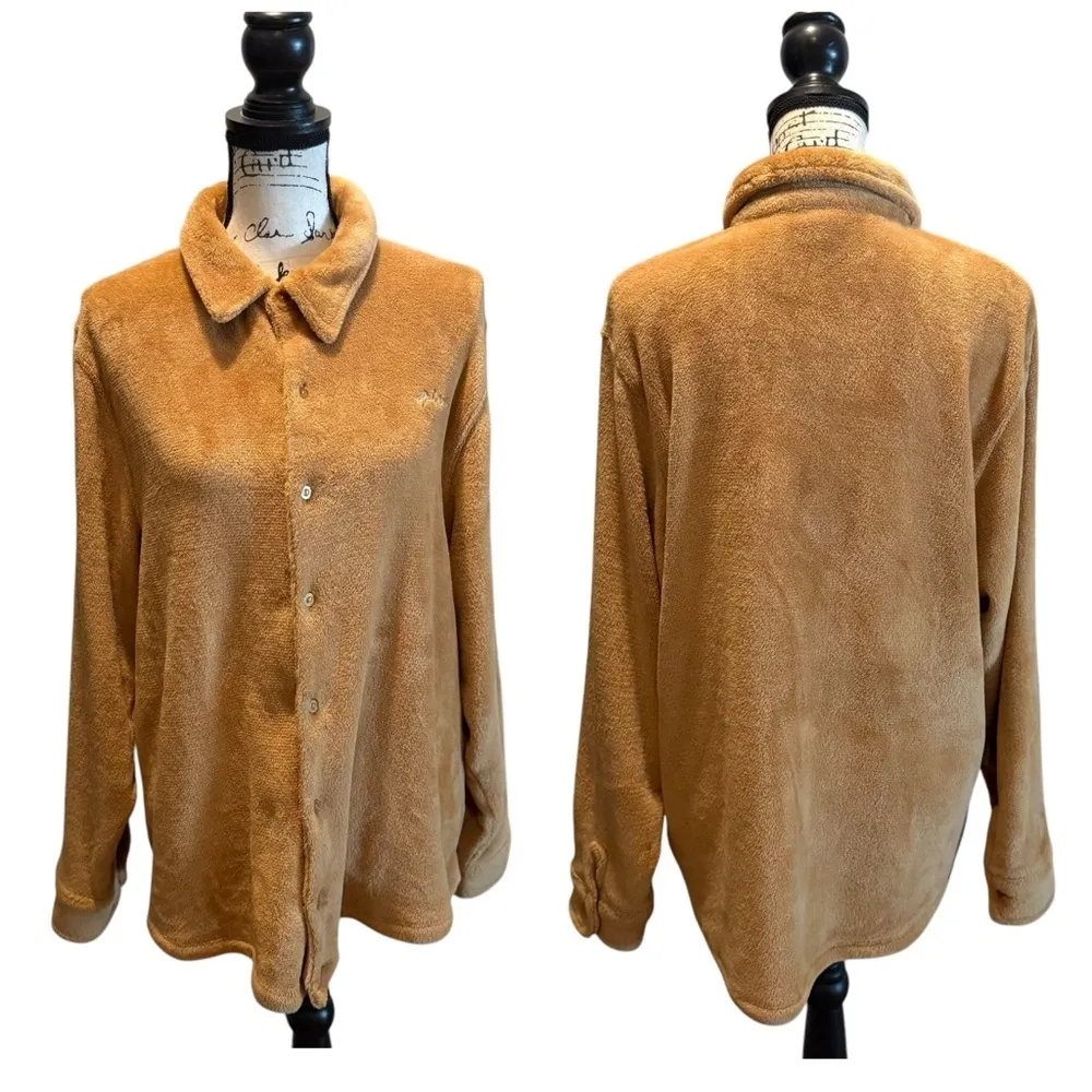 PINK VS Velour Fleece 2pc Pajama Set Tan Brown Size Small Medium NWOT Sleepwear - Image 15