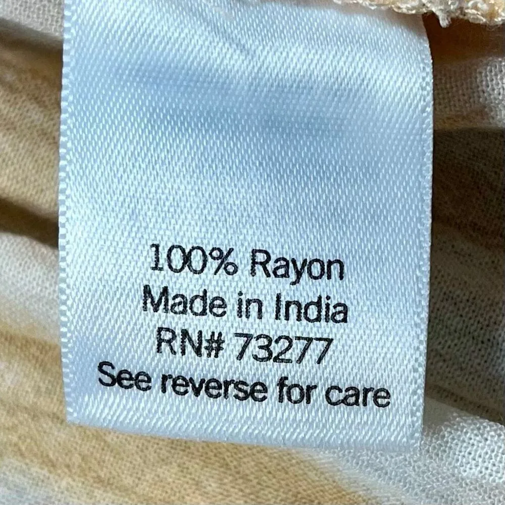 Sonoma Yellow White Tye Dye Summer Plus Dress 2X - Image 8