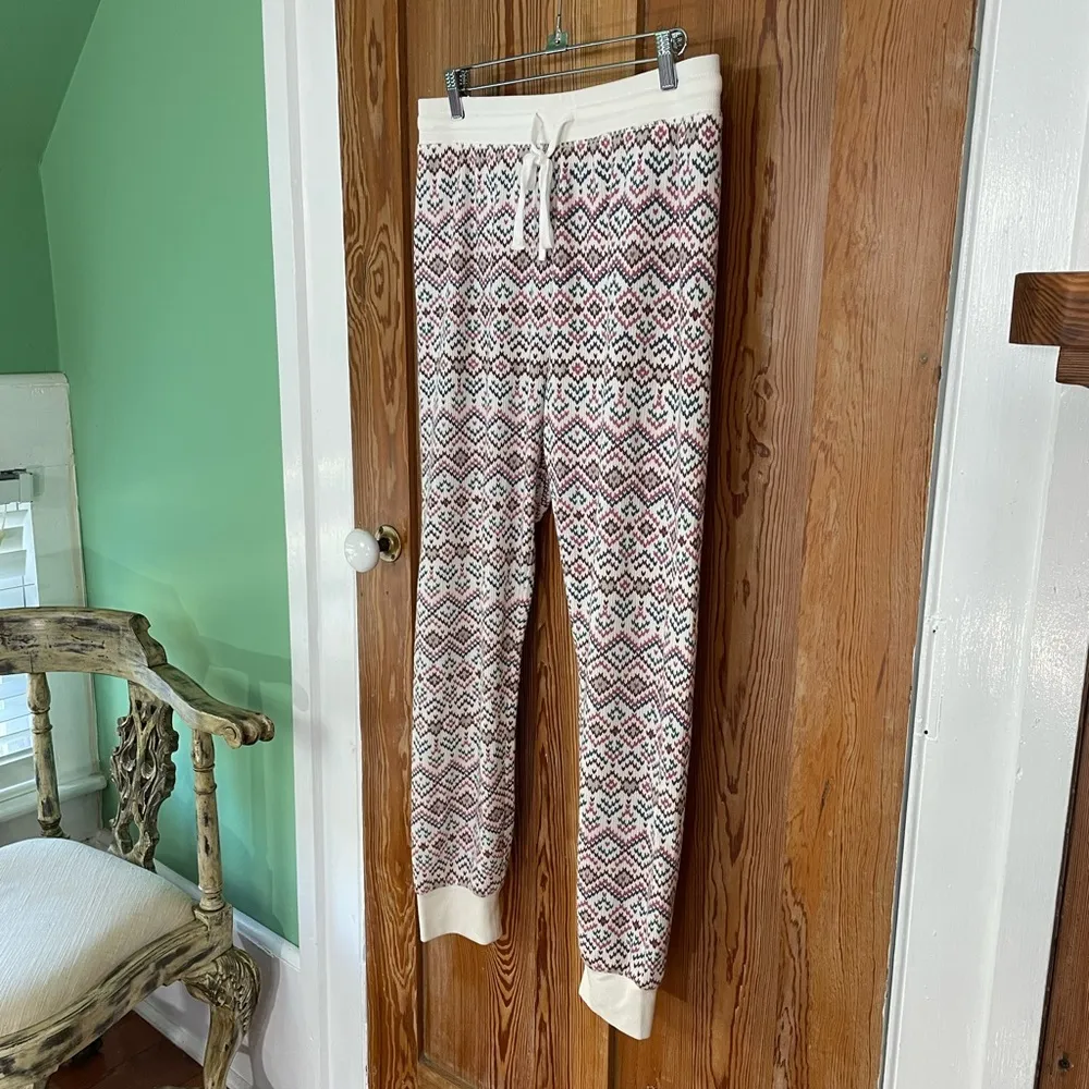 Z SUPPLY Twilight Fair Isle Brushed Thermal Knit Jogger Pants in Bone - Medium - Image 5