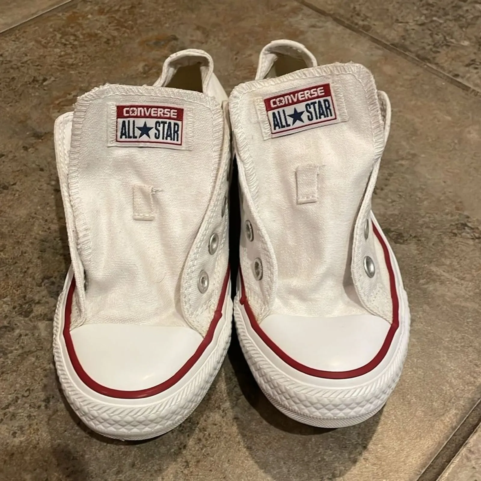 Converse White Chuck Taylor White Ox Low Top Sneakers Unisex M4 W6 EU 36.5 M7652 - Image 13