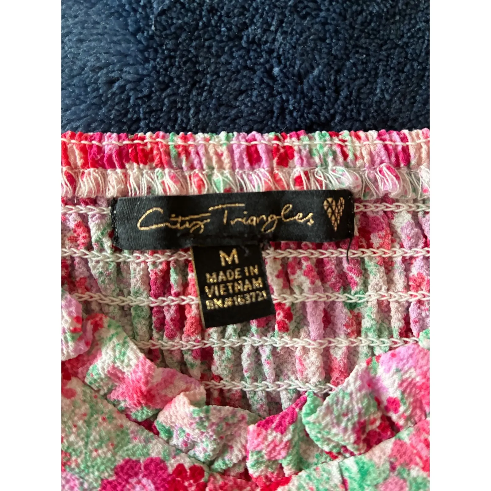 City Triangles Vintage Pink Floral Ribbon Strap‎ Mini Dress Size Medium (F10) - Image 3