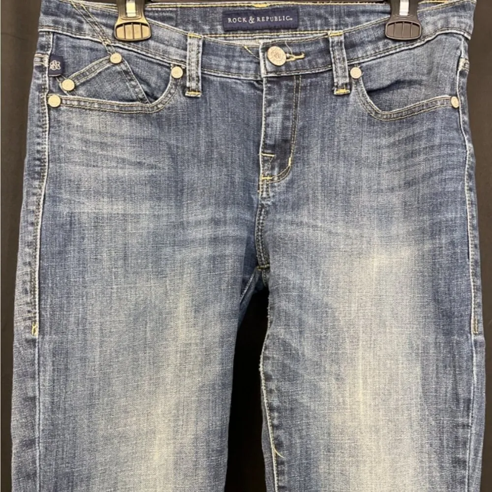 Rock & Republic Berlin Women's Blue Jeans/Skinny Sz 10M SKU 4802 - Image 2