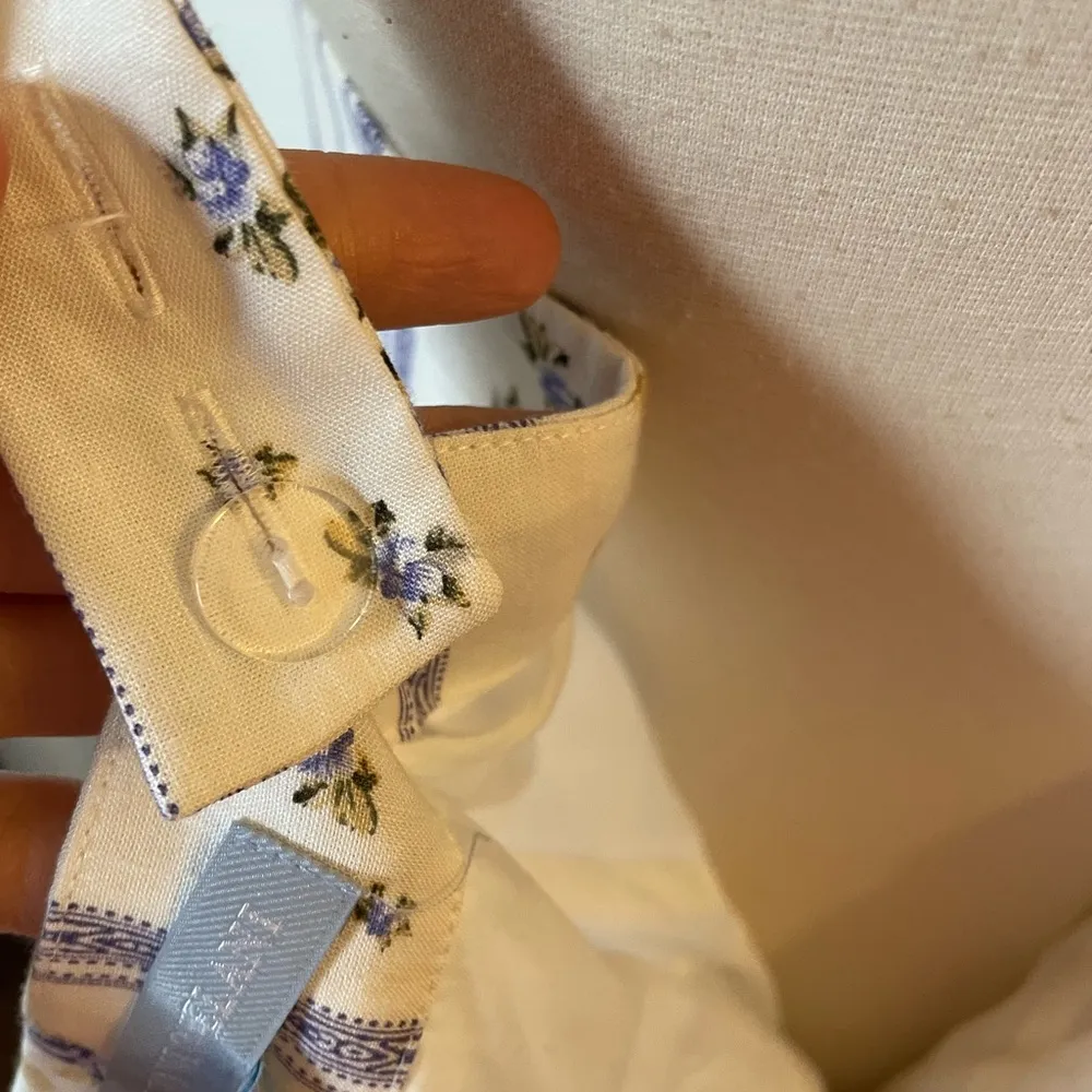 Antonio Melani Dainty Floral Strip Linen Daniela Jumper Dress - Image 7