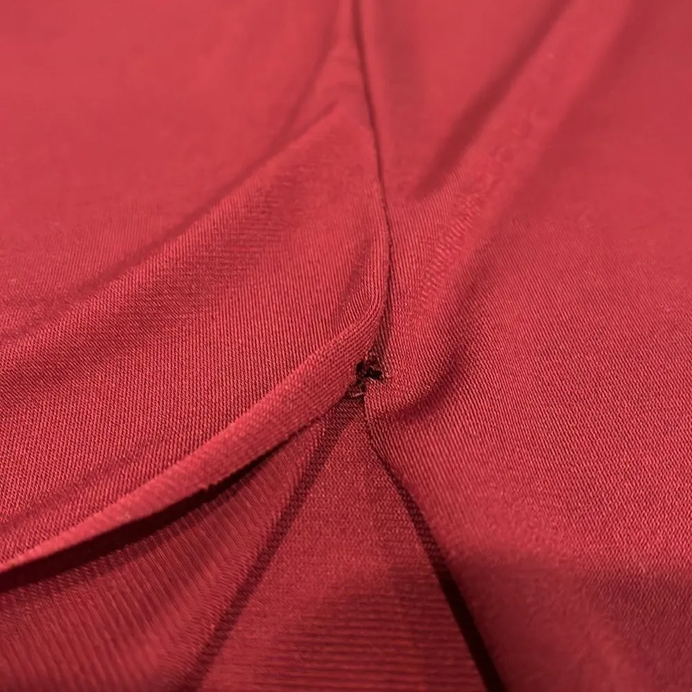 LUSH NWT high front slit slip dress burgundy - small - Image 7