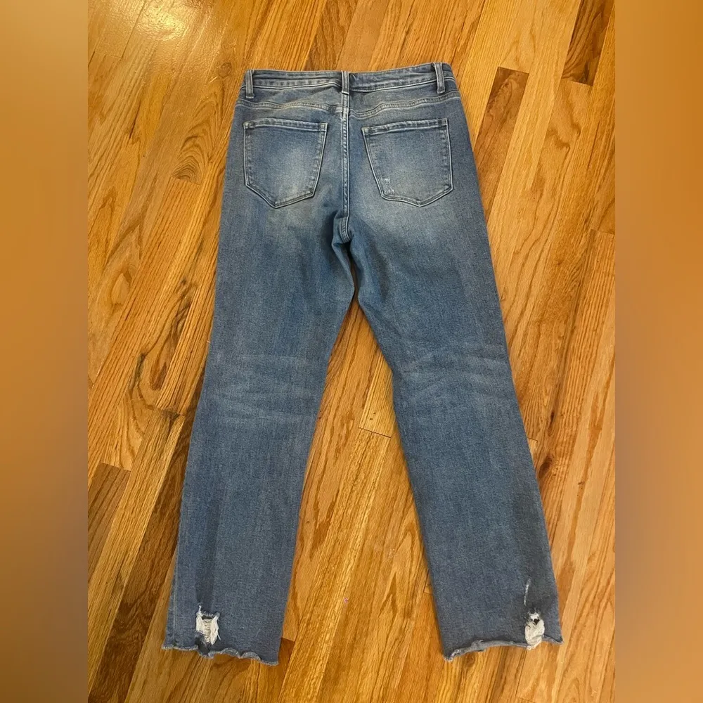 Vervet Blue Distressed Straight Leg Jeans Size 29 Stretchy Denim Medium Wash - Image 8