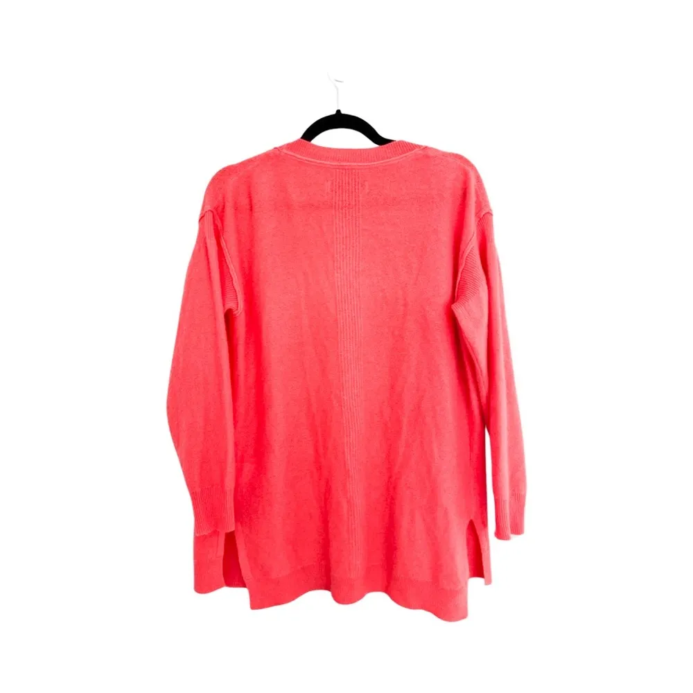 ANTHROPOLOGIE Pilcro Kelly 100% Cashmere Button Front Cardigan Coral Pink XS - Image 3